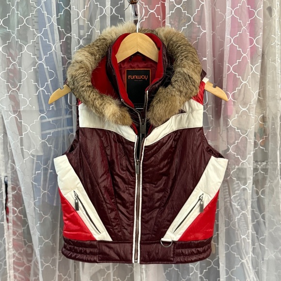 Runway New York fur trimmed puffer vest - Picture 1 of 14